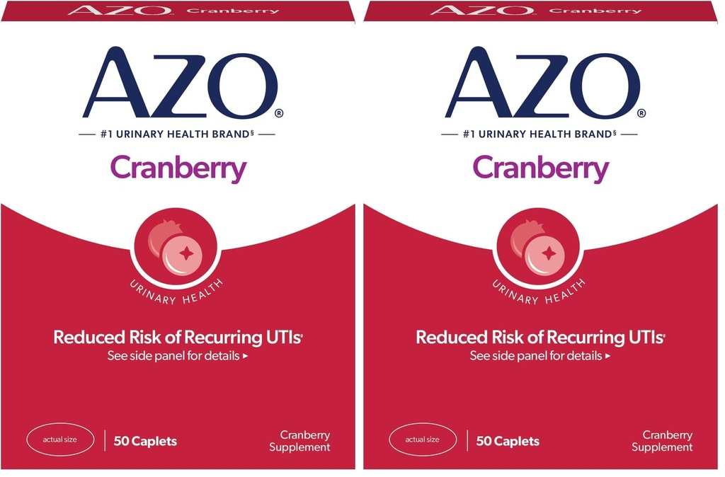 AZO Cranberry Urinary Tract Health Supplement, 1 Serving: 1 Glass av Cranberry Juice, Sugar Free Cranberry Pills, 50 greve av 2)