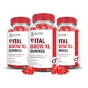 Justifed Laboratories (3 Pack Vital Grow XL Performance Gummies 1000MG Advanced Formulated with ACV Pomegranate Beet Juice Powder B12 Vegan Non GMO 180 Gummys