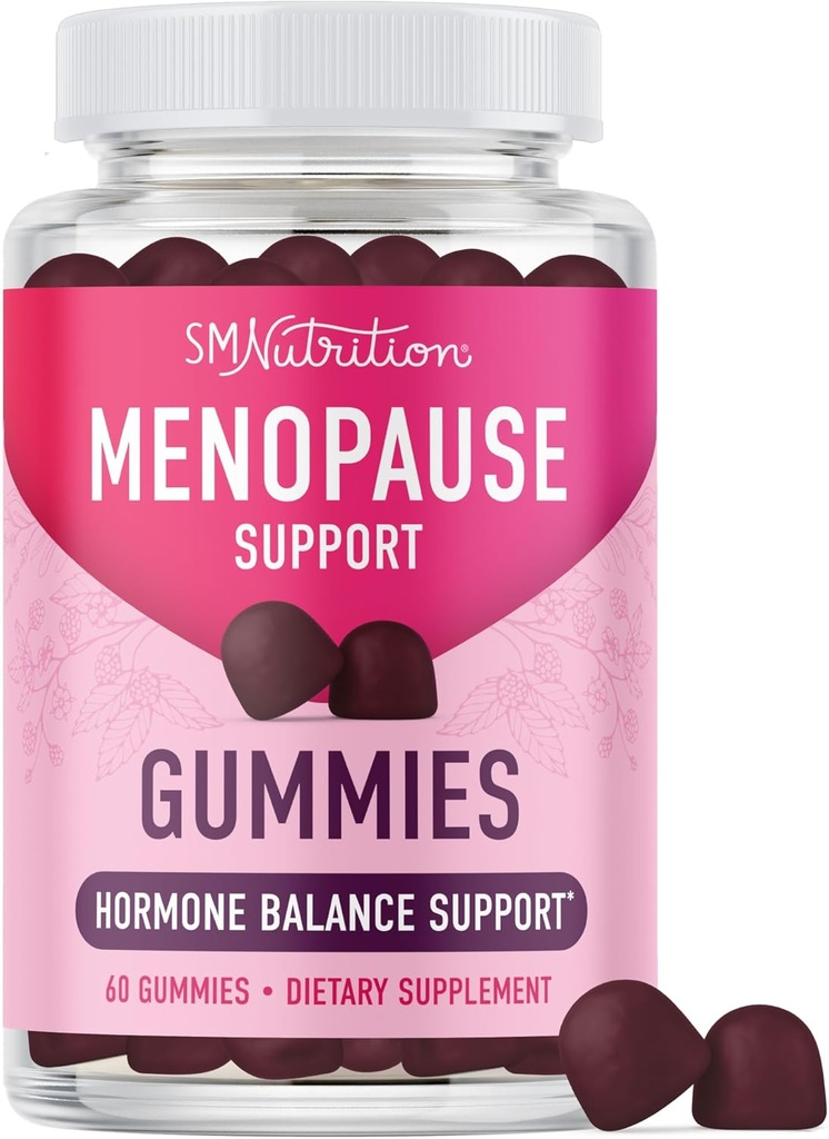 Vaihdevuodet Tuki Gummies ... Hormonitasapainon lievitys kuumille välähdyksille, yöhietoille, mielialan vaihteluille, & paisuttamiselle ...