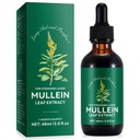 Mullein Drops för Lungs 2 Fl Oz - Mullein Leaf Extract för lungor med klorofyll - naturligt växtbaserade tillskott för Lung Cleanse, andningsstöd, ökar immunitet, Digestive Wellness