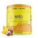 Keto Vitals Electrolytes Powder - Sokeriton Keto Electrolytes Powder with Kalium, Magnesium, Natrium, & Kalsium - No Sugar Electrolyte Drink Mix & Hydration Powder, 60 tarjoilua, Ananas Coconut