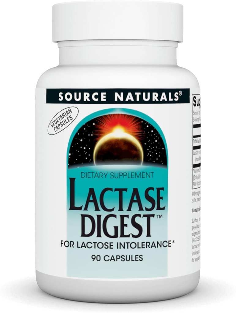 Source Naturals Laktaasi Digest, Laktoosi-intoleranssi* - 90 kapselia