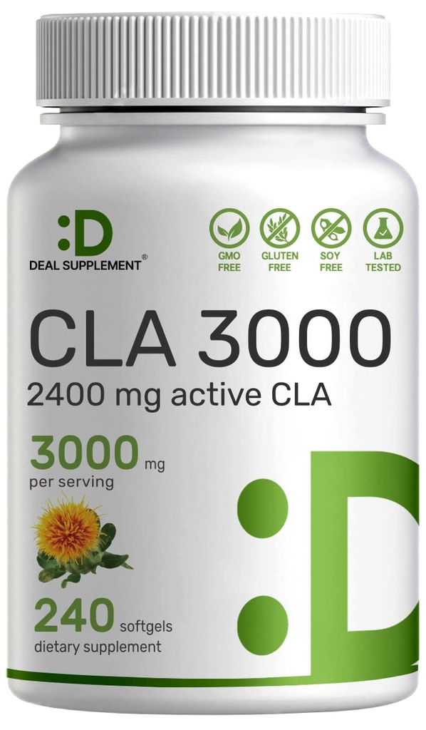 Ultra Strength CLA 3000 mg 240 Softgels, Safloriöljystä peräisin oleva aktiivinen linolihappo