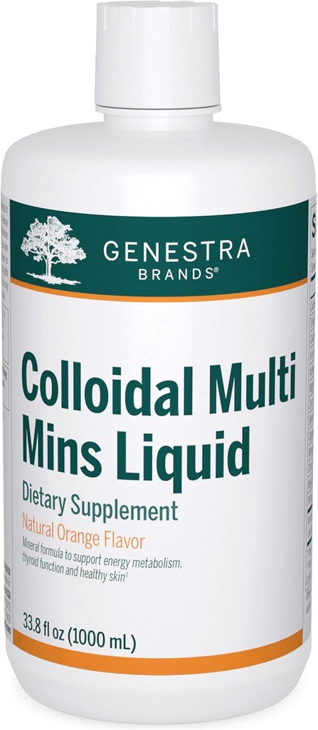Genestra Brandit Kolloidinen Multi Mins Liquid - Kolloidinen Minerals - Natural Orange Flavor - 33 Tarjoilut
