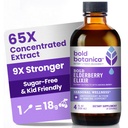 Rohkea Botanica Elderberry Elixir . 65x Voiöljyuute - Sokeriton - Kid Friendly - Musta Elderberry Syrup Aronia Berry for Immuuni Support - 4 Fl. Oz.