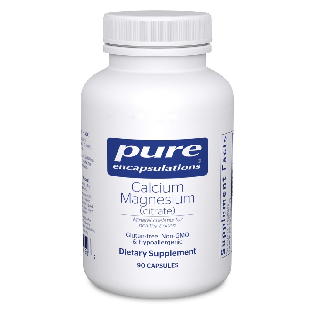 Rena inkapslingar Calcium Magnesium (Citrate) - 240 g Calcium & 240 g Magnesium - Bone Health Support - Non-GMO & Vegan - 90 kapslar
