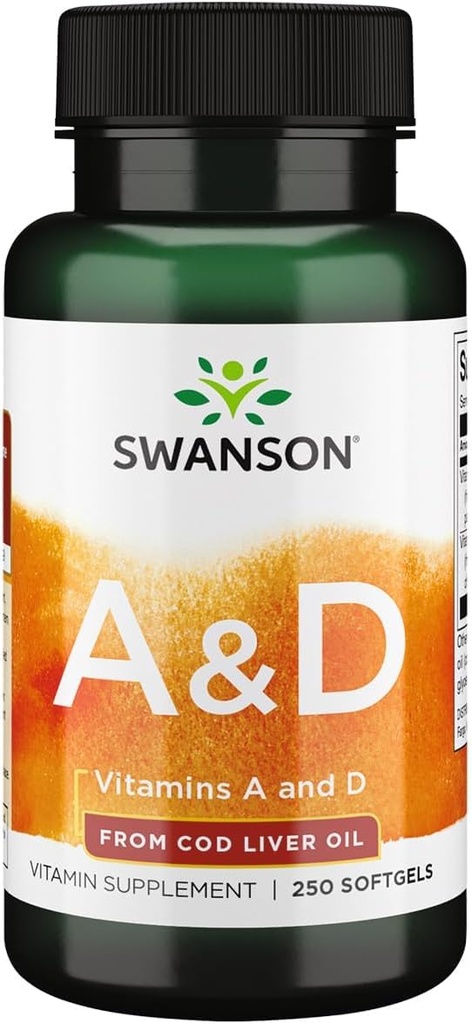 Swanson-vitamiini A & D Ihon silmä Immuunijärjestelmä 250 Sgels