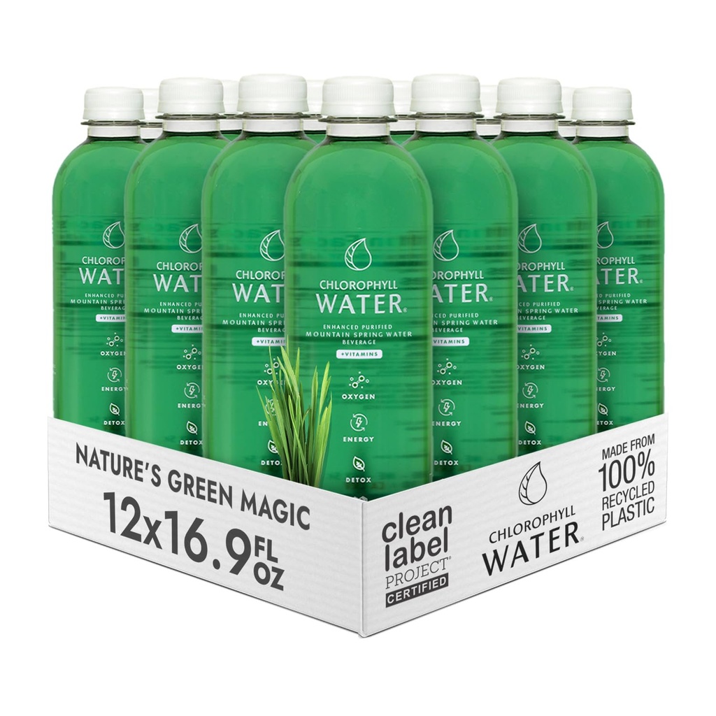 Klorofylli vesi ... Nestemäinen klorofylli 12-pakkaus (16.9oz) ... A-vitamiini, B12, C, D... Detox Cleanse, alkalivesi, energia Boost ...