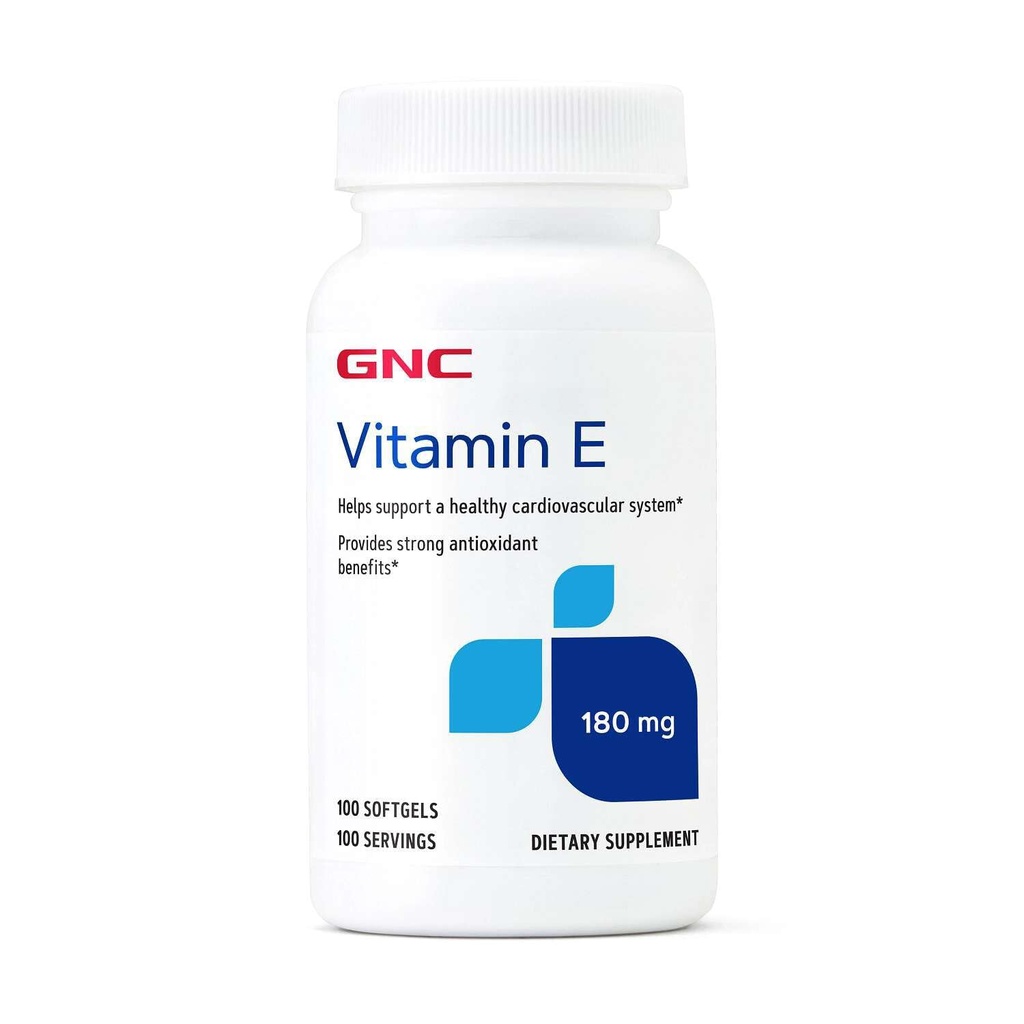 GNC-vitamiini E 200mg täydentää, tukee terve sydän-ja verisuonijärjestelmä, 100 tarjoilua