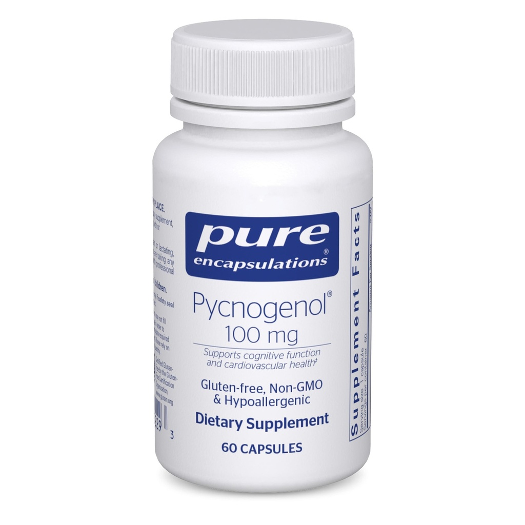 Pycnogenoli 100 mg Hypoallergenic täydennysosa edistää Verisuonisto ja tarjota antioksidantti tukea 60 kapselia