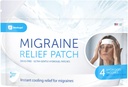 Migraine Relief Patch, Cooling Patches för Migraine, Fever, Hormone, & Headaches, Mess & Odor-Free Hydrogel Cooling, Made in the USA, 1 Pack (4 x Patches) Vit vit