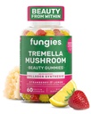 Fungies Tremella Mushroom Gummies, Mixed Strawberry & Lemon Flavor - Mushroom Herbal Supplement Gummy för vuxna stöder Collagen Synthesis, Healthy Skin & Healthy Aging - Beauty Gummies 60 Servings