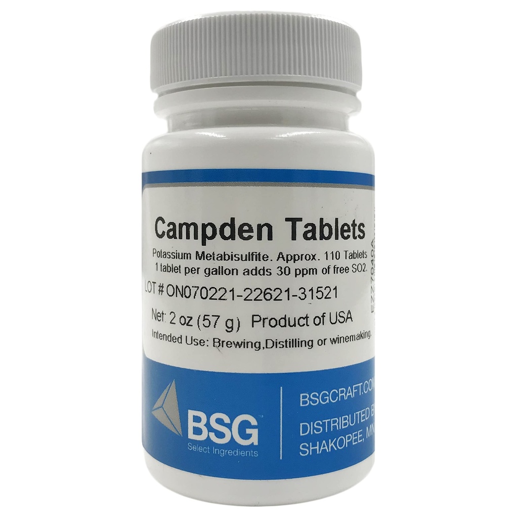 Tabletit (Ptassium Metabisulfite), 2oz