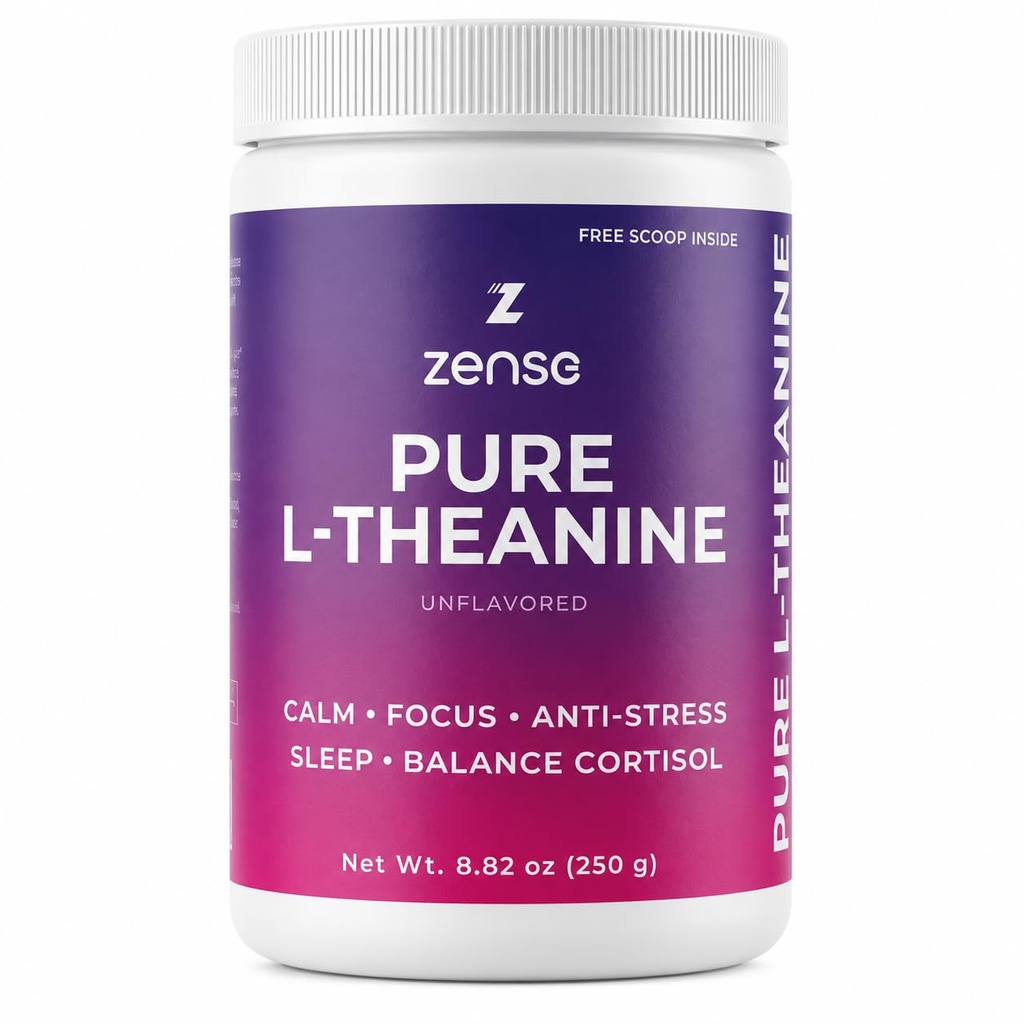Pure L-Theanine Powder 100% [266gm-1250 tarjoilua] Natural L-Theanine Supplement - Vain 1 Ainesosa, Sokeriton,Soija, Filler, Melatoniini, Ei-GMO, Vegan