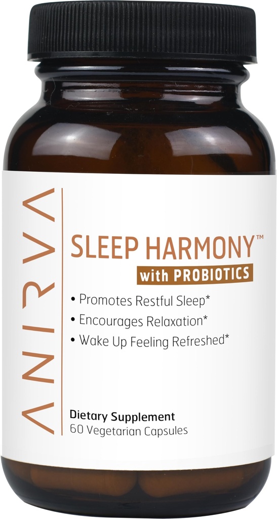 Sleep Harmony - Natural Sleep Supplement Probiootit, Magnesium, Ashwagandha, Kamomilla, GABA, Melatoniini - Non-Habit Forming Supplement for Rentoutumista, Stressi helpotus, Parempi uniapu