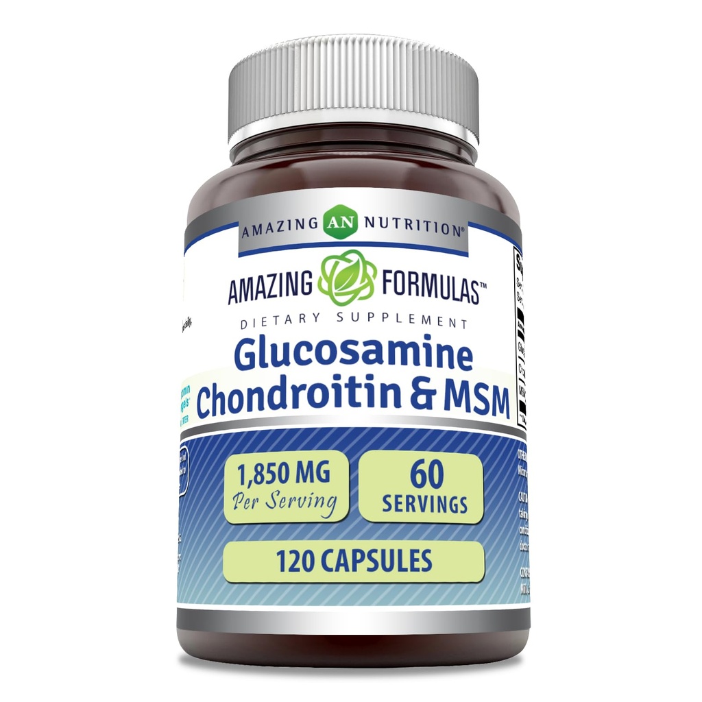 Hämmästyttävä Formula Glukosamiini Chondroitin MSM 1850 mg Per tarjoilukapselien täydennysosa ...