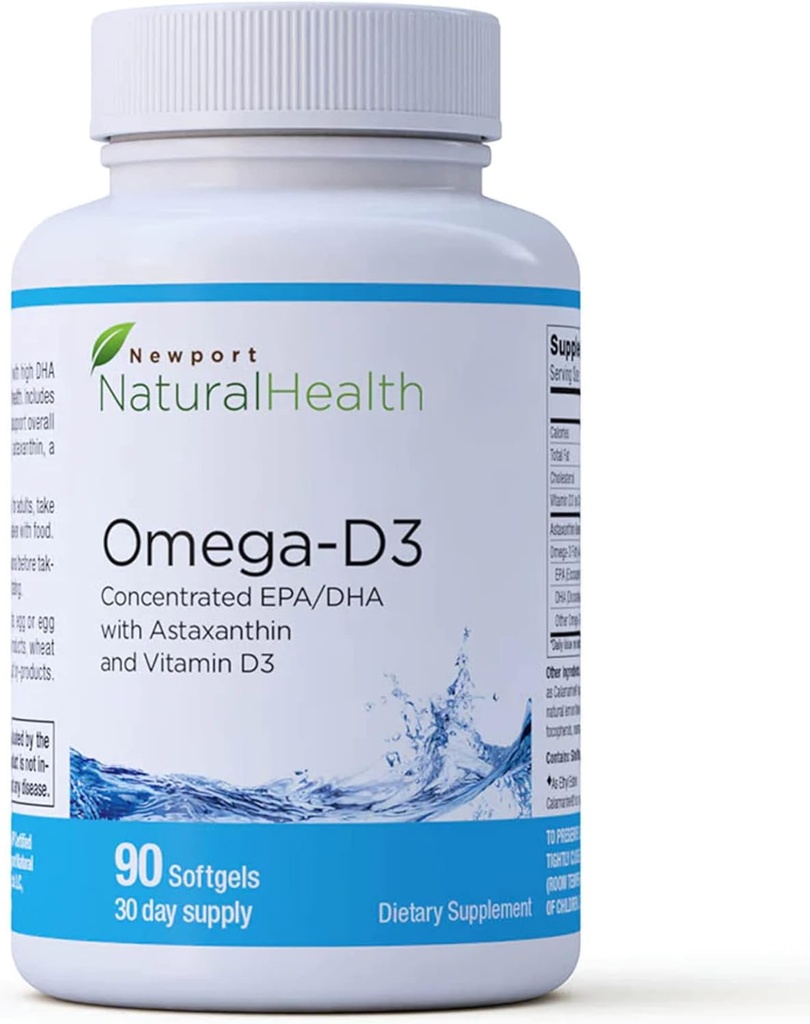 Omega-D3, Voiöljy EPA & DHA, Astaksantiini & D3-vitamiini 