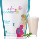 Vauva Booster Tahitian vaniljan prenataalinen vitamiini täydentää ja proteiini Shake, kofeiiniton, kaikki luonnolliset, kasvissyöjä DHA, korkea proteiini, metyyli Folaatti, B-vitamiinit, suuri aamulla sairaus, 1 lb