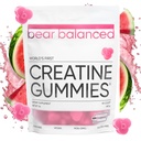 Bear Balanced Creatiini Gummies for Men & Women - Creapure® Creatiini Monohydraatti, L-Theanine, L-tyrosiini & B12 lihasten kasvuun, vahvuus, Focus, energia & terveys - alhainen kalori, sokerivapaa, & Vegan