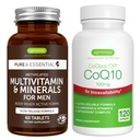 Monivitamiini ja mineraalit miehille + suuri imeytyminen CoQ10 100 mg 120 Softgels Energy Bundle, kestävä julkaisu Advanced Multivitamiini + CoQ10 ja E & D-Limonen, Igennus