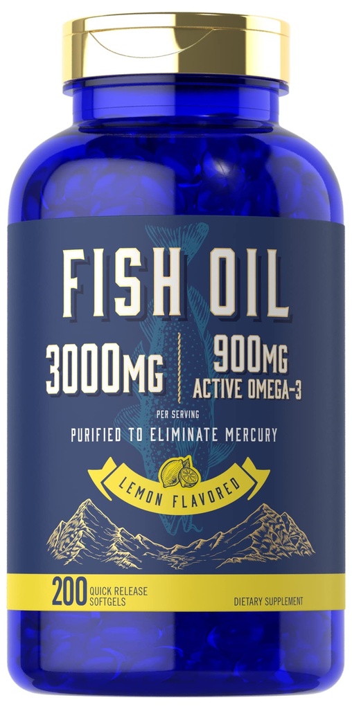 Carlyle Fish Oil 3000 mg ... 900 mg Omega 3... 200 Softgels...