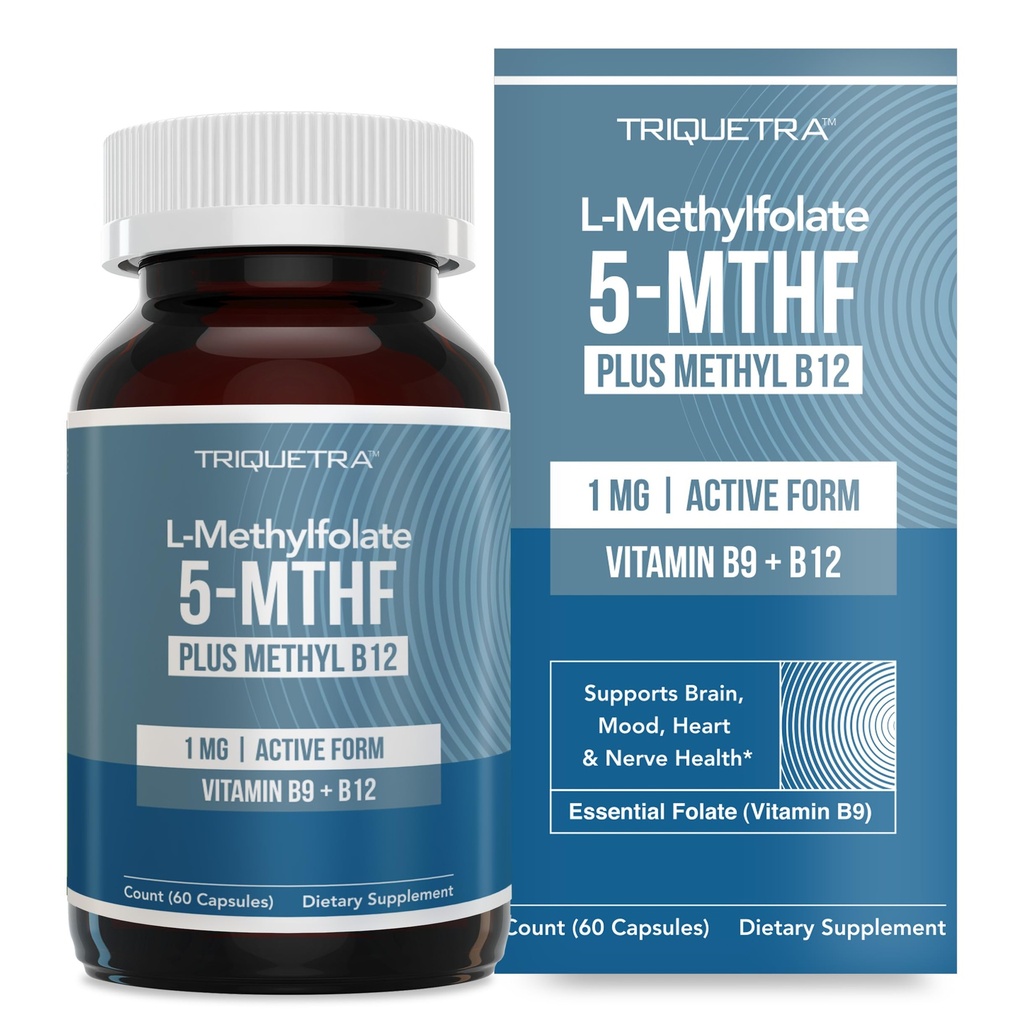 L Methyl Folate 1000 mcg Plus Metyyli B12 Cofactor 