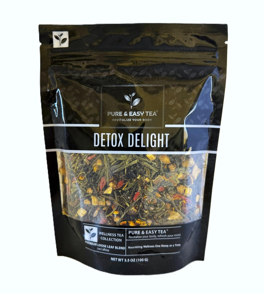 Puhdasta ja helppoa teetä, Detox Delight, 30 päivän detox, tukee terve hoikka, maksa, Gut & Colon Cleanse, Advanced Full Body Blend, 100g / 3,amoz