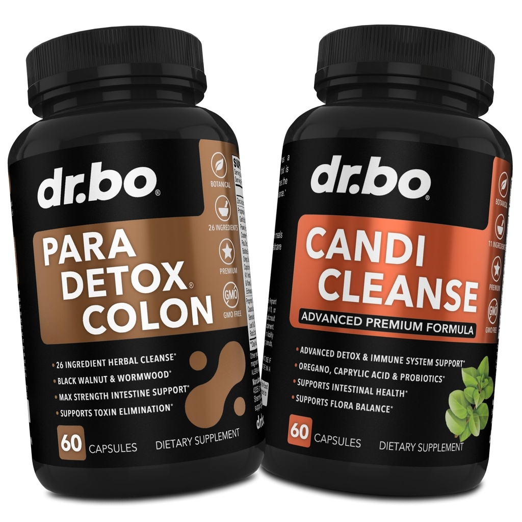 Colon Cleanse Pillerit Body Detox & Candi Cleanse - Intestinal Guard Cleanser for Smoach & Oral Herbal Oregano & Caprylic Acid Probiootti Complex Kapselit, Herbal Wormwood Black Walnut Clove Naisten