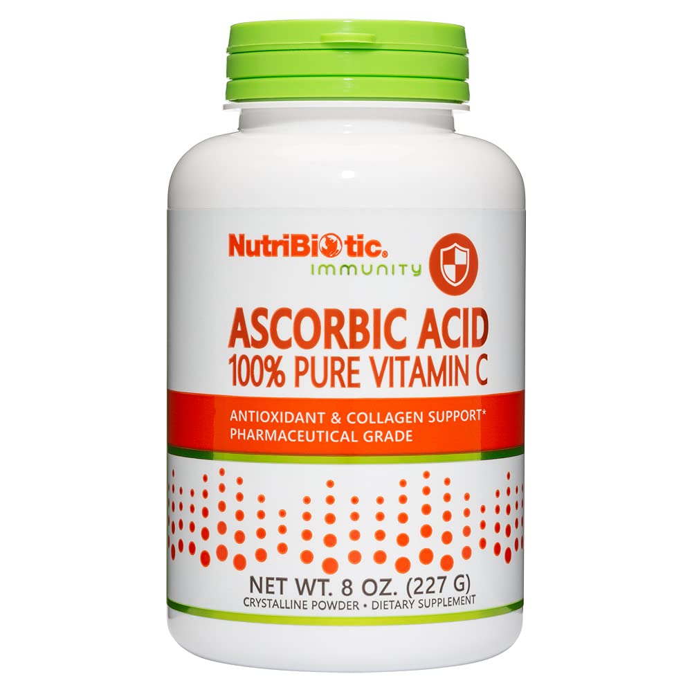 NutriBioottinen askorbiinihappo C-vitamiinijauhe, 8 Oz 