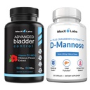 Advanced rakko Control Lisäravinteet naisille ja miehille 60Ct + D Mannoosi kapselit - Nopea toiminta 1400 MG Extra Strength DMannose rakko terveys 120 Ct