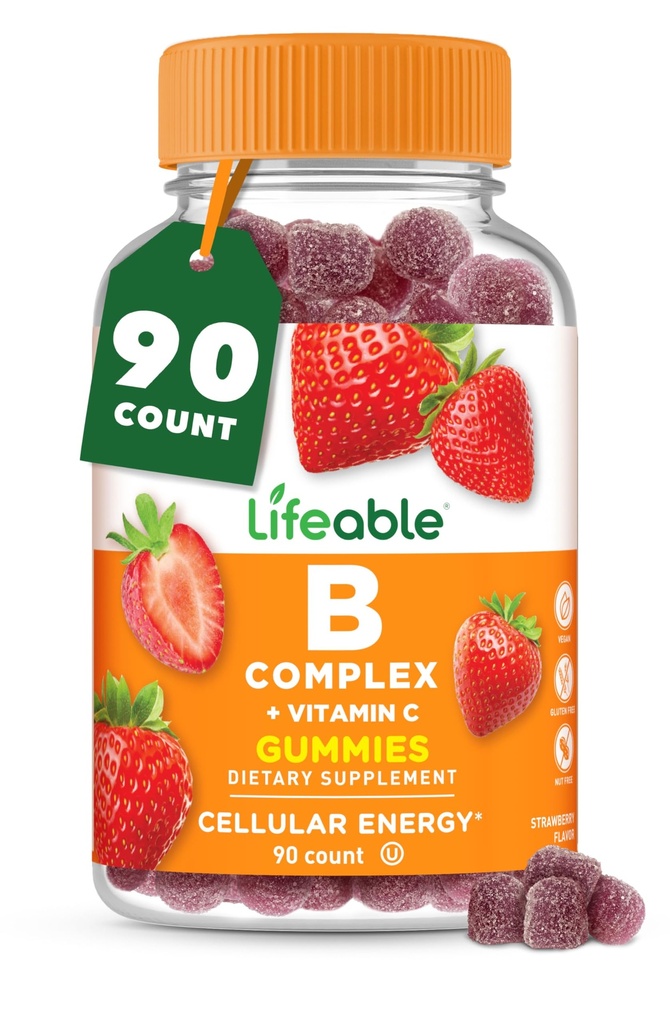 Elinkelpoinen B-vitamiini Complex Gummies aikuisille .............................................................................................................................................................................................................