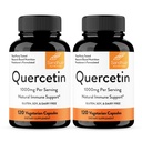 Sandhu's Quercetin Kasvissyöjä Kapselit Lisäravinteet 120 Lukumäärä (Pack of 2) 
