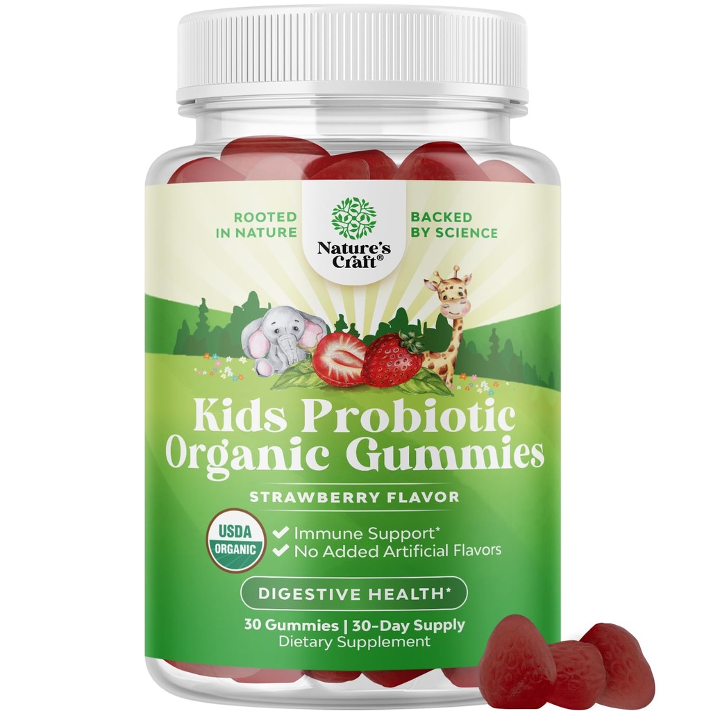 Immuuni Booster Kids Probiootti Gummies - Bacillus Subtilis Probiootti lapsille Smoach Body Cleanse Immuuni Boost ja Colon Detox - Ummetus Räjähdys ja Ruoansulatuskanavan Vitamiinit Gummy