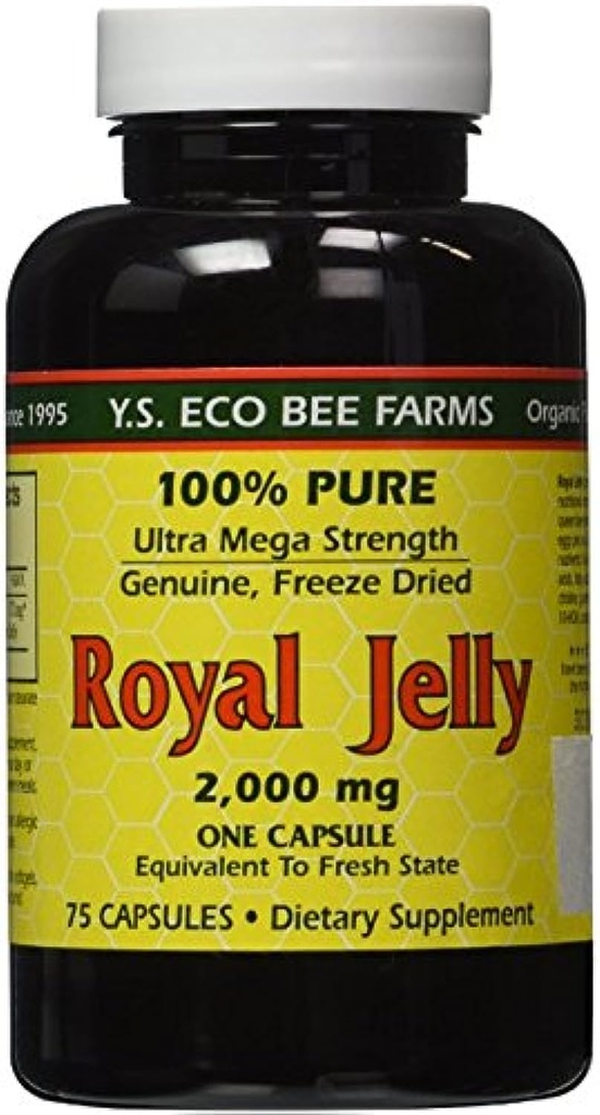 YS Eco Bee Farms Royal Jelly 2000 mg - 75 kapselia (paketti 2)