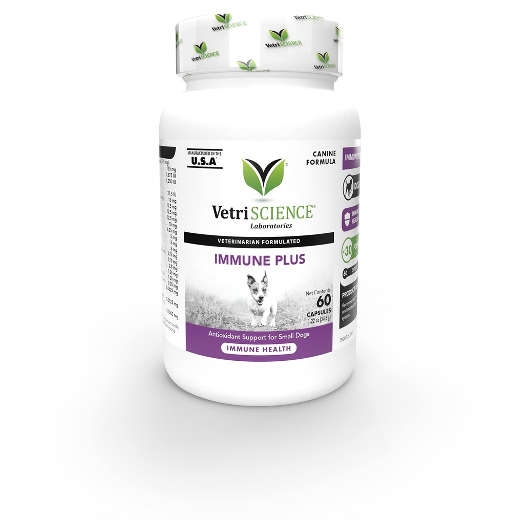 VetriScience Immunobility Health Easy-Avoimet kapselit, Immune Plus täydentää pienille koirille, solu Advance Immuuni ja allergia tuki antioksidantteja, hypoallergenic Formula, 120 kreivi
