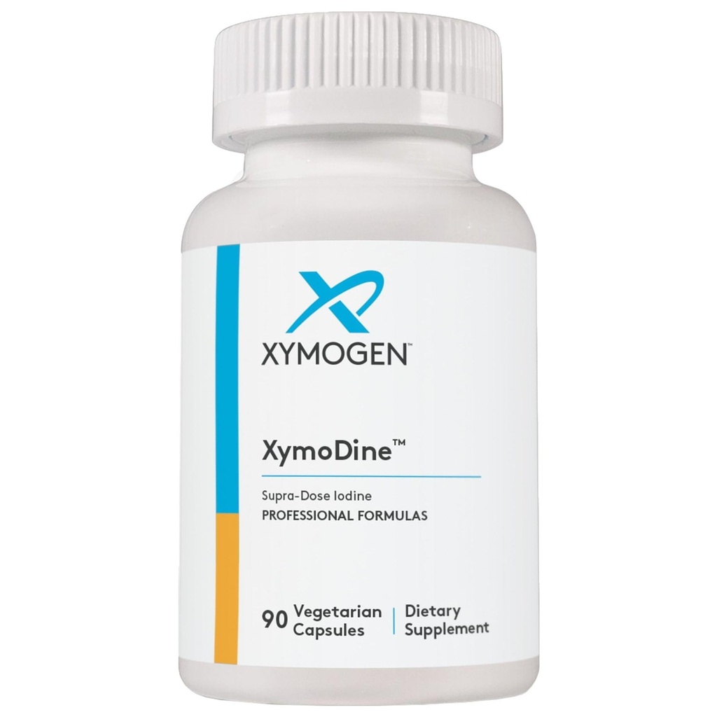 XYMOGEN XymoDine Iodine Supplement - High Potency Iodine 12,5 g för att stödja hälsosam syntes av sköldkörtelhormoner (90 vegetariska kapslar)