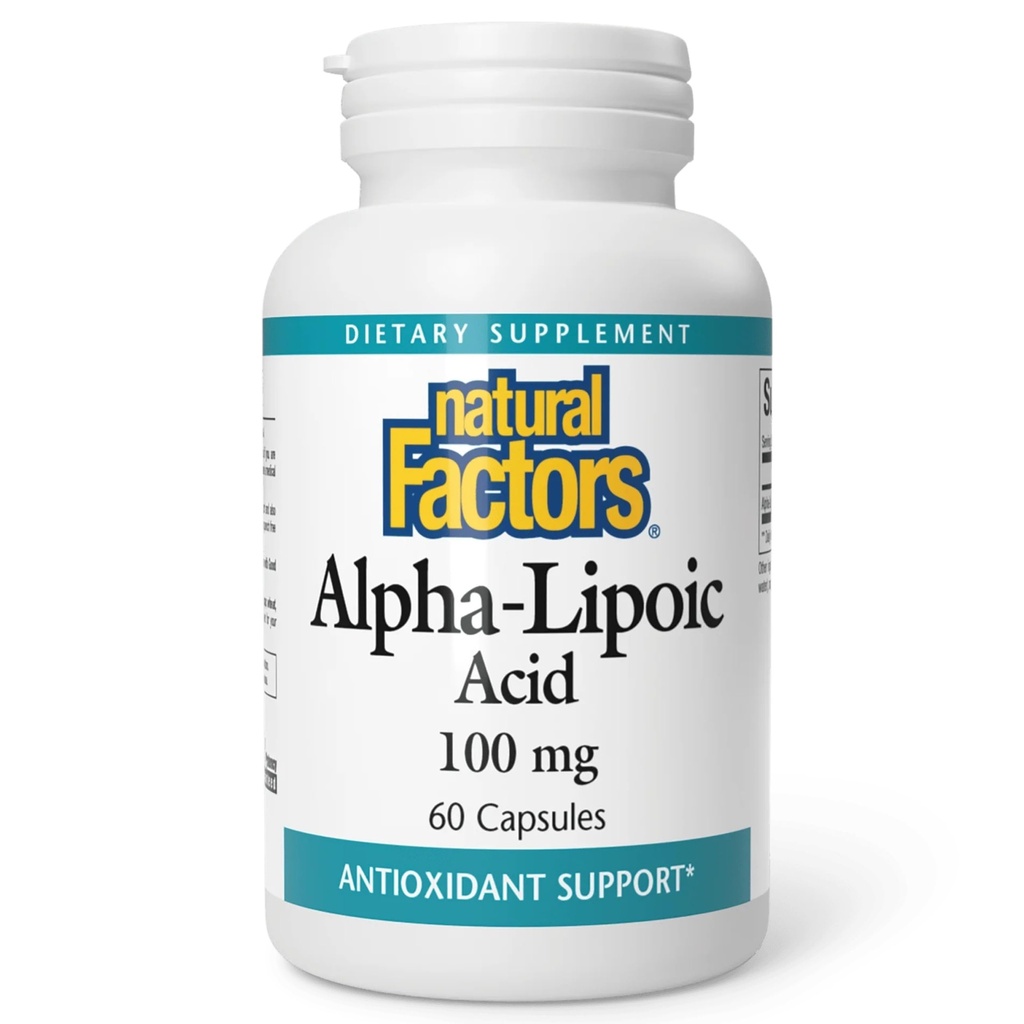 Naturliga faktorer Alpha-lipoic Acid 100mg kapslar, 60-Count