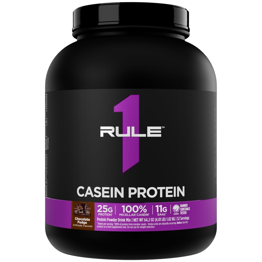 Sääntö 1 Kaseiiniproteiini - 25g Proteiinia ja 11g EAA:ta per tarjoilu Slow-Julkaise Micellar Casein yön yli hyödyntämistä ja jatkuva toimitus välillä ateriat (4 punta*, suklaata)