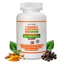 Kurkuma Curcumin täydennysosa inkivääri, Ceylon kaneli ja Black Pepper Complex 5 1 Formula, Curcuma Longa, Max Imeytyminen, 1000 mg, 120 rohdosuutekapselit