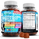 Ashwagandha Maca Root Gummies kanssa Sarviapila Hibiscus Slippery Elm Saffron Extract & Beta Caroteeni ...