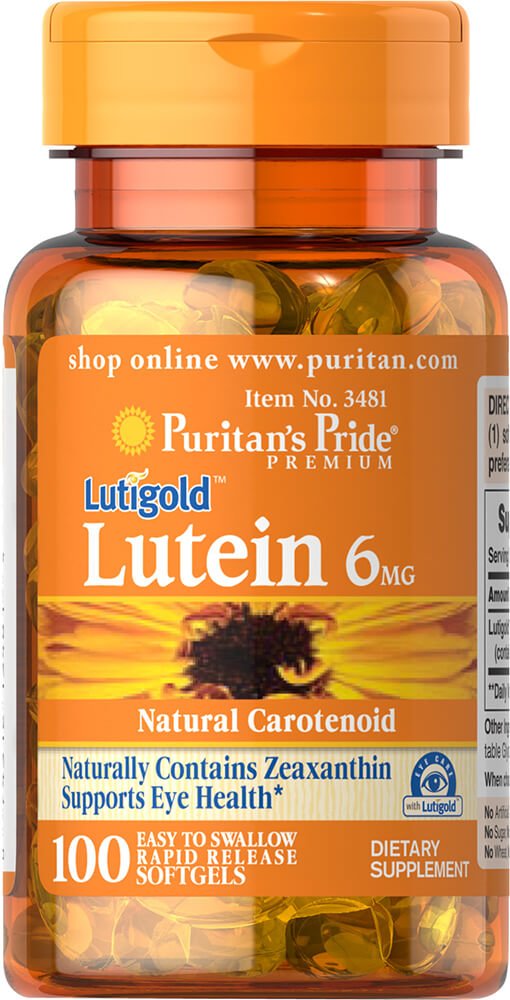 Puritaanit Pride Lutein 6 Mg Zeaksantiini Softgels, 100