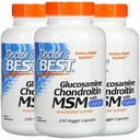 Doktor BEST, (3 Pack Glucosamine Chondroitin MSM med OptiMSM, 240 Veggie Caps