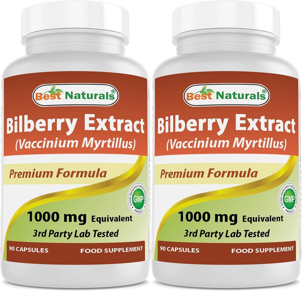 Bästa Naturals Bilberry 1000 Mg 90 kapslar (90 greve av 2)
