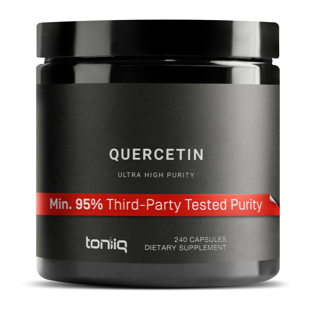 Toniiq Ultra High Purity Quercetin Capsules - 95% + Högre renad och biotillgänglig - 1000mg per portion - 240 kapslar Quercetin Supplement