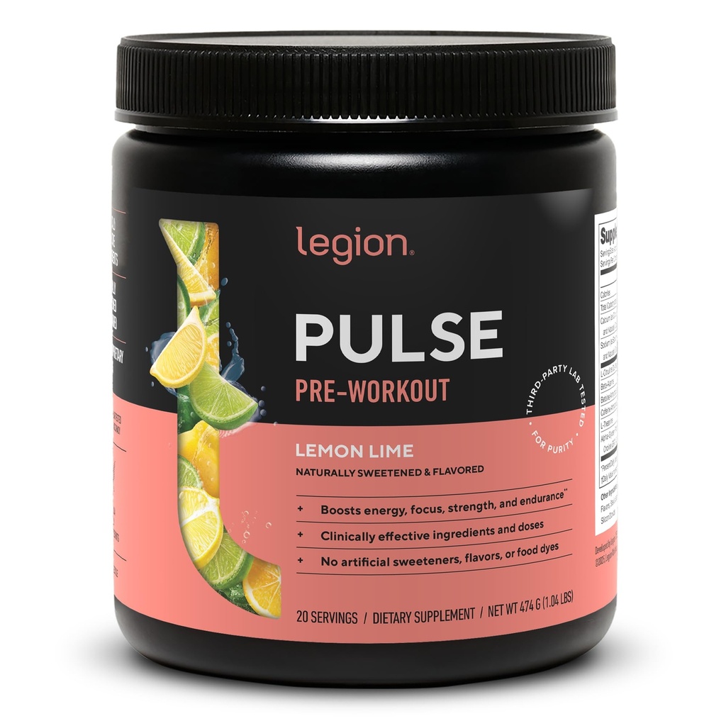 LEGION- Kaikki luonnon typpioksidin esitreenaaminen Juoda lisätä energiaa, Creatiini ilmaiseksi, luonnollisesti makeutettu, Beta Alanine, Sitruliini, Alpha GPC (sitruunan lime)