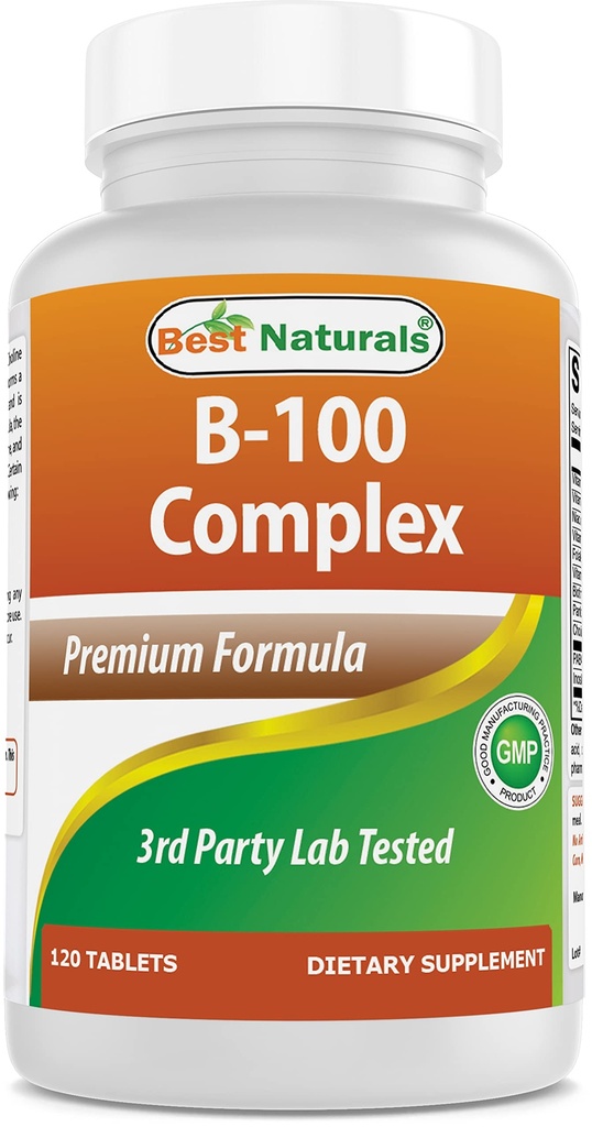 Best Naturals B-100 Complex aikuisille, 120 tablettia