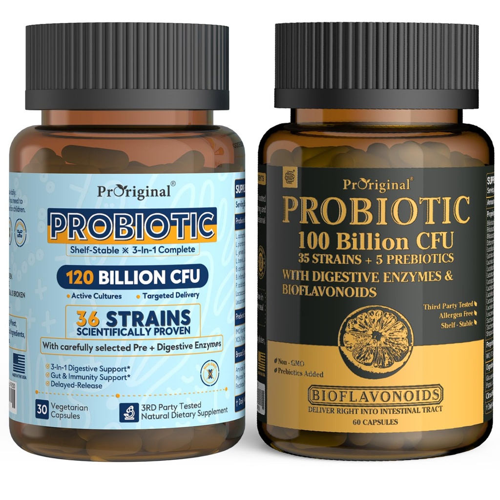 Probiootti 100 miljardia PMY + 120 miljardia PMY Gut & Digestive Health, Vegan Acidophilus Probiotic Supplement