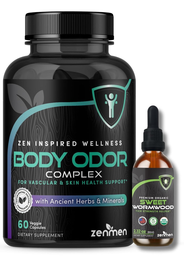 Zenmen Kokonaiswellness Bundle: Body Odor täydentää ja Sweet Wormwood Tincture Bundle