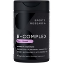Sports Research®-vitamiini B-komplex - B-vitamiinien koko spektri metyyli-B12 & Folaatti - Gluteeniton · Kasviperäinen · Ei-GMO · Vegan-Ystävällinen Formula - 60 Kasvis-Softgels
