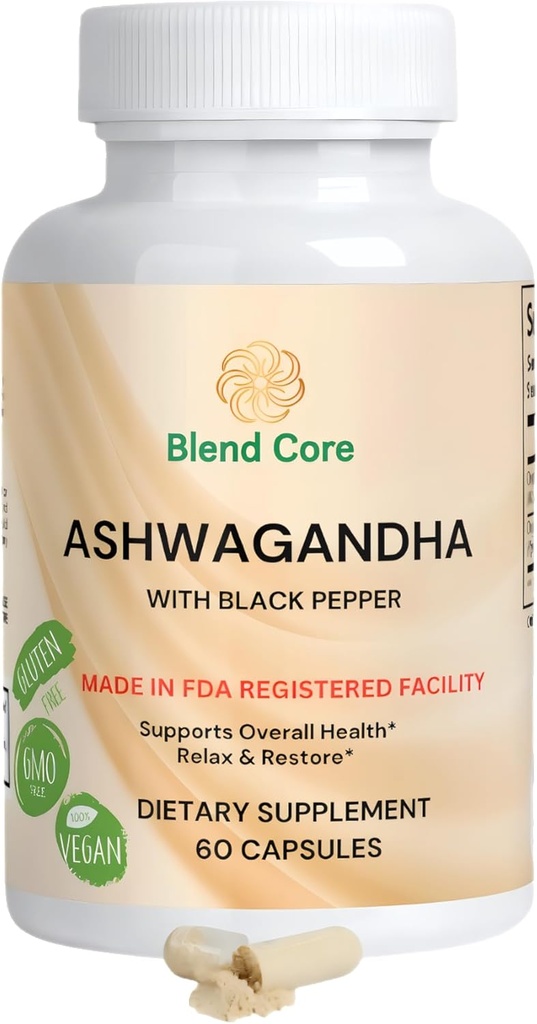 Ashwagandha Black Pepper Ashwagandha lisäravinteet 